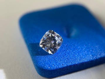 1 pcs Diamant (Natuurlijk) - 0.51 ct - Cushion - D, Nieuw