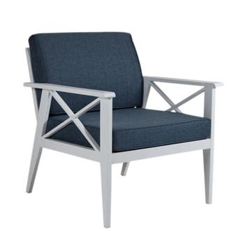 *WOONWINKEL* Tuin Loungestoel Blauw Wit, Verzenden, Nieuw