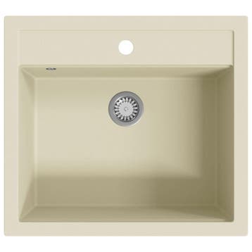 Gootsteen Graniet Beige | Retourdeal 30% Korting, Huis en Inrichting, Keuken | Keukenelementen, Beige, Nieuw, Minder dan 100 cm