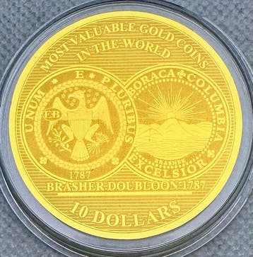 Salomonseilanden. 10 Dollars 2017 USA Brasher Doubloon 1787,