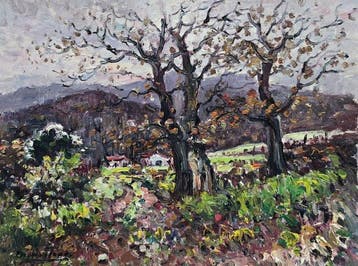 Josep Damián Torres (1921–2008) - Árboles junto a la aldea