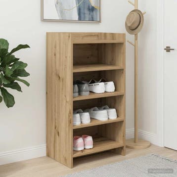 vidaXL Schoenenkast 48 x 36 x 92 cm Bewerkt hout Artisanaal, Verzenden, Nieuw