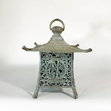 Lamp - Brons - Openwork Yukimidr (), Antiek en Kunst