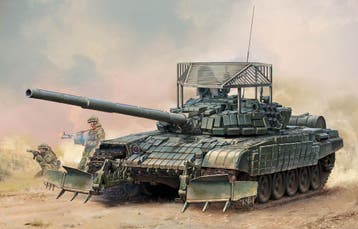 Trumpeter 09609 Russian T-72B1 with KTM-6 & Grating Armour, Verzenden, Nieuw, Overige typen, Overige merken