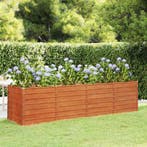 vidaXL Plantenbak verhoogd 320x80x77 cm cortenstaal roestig, 100 cm of meer, Verzenden, Nieuw, Metaal