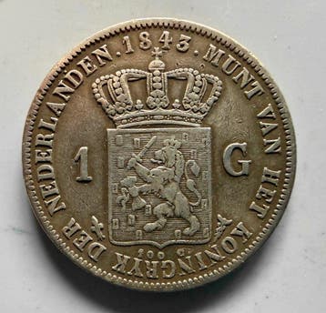 Nederland. Willem II. 1 Gulden 1843 (Zonder minimumprijs), Postzegels en Munten, Munten | Nederland