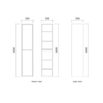 Badmeubelset BWS Riga Met Lako Wastafel Zwart 60 cm Kasjmier, Ophalen of Verzenden, Nieuw