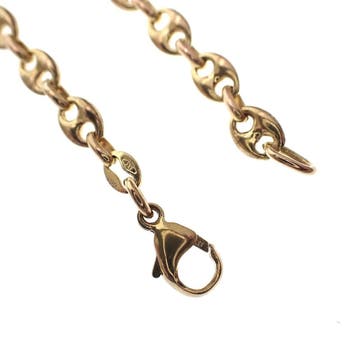 8 karaat fantasieschakel ketting, Ophalen of Verzenden, Gebruikt, Geel, Goud