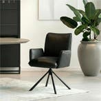 Leren draaibare eetkamerstoel Elite - Hermes Nero (zwart) -, Zwart, Nieuw, Leer, Bohemian, Eigentijds, Industrieel, Modern, Retro, Scandinavisch, Vintage
