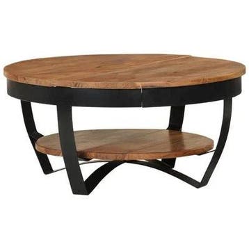 VidaXL salontafel, massief acaciahout, 65 x 65 x 32 cm, Ophalen, Nieuw