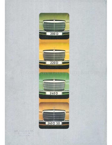 1974 MERCEDES BENZ E KLASSE DIESEL BROCHURE NEDERLANDS, Nieuw, Author