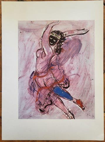 Marc Chagall (1887-1985) - Dancer violet et L’oiseau du feu