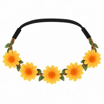 Haarband met Bloemen – Oranje, Nieuw