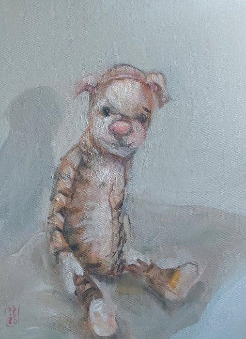 Dorien Plaat - Little tigertoy, Antiek en Kunst, Kunst | Schilderijen | Modern