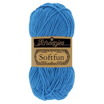 Scheepjes Softfun - 2629 Azure - Haakgaren / Breigaren, Ophalen of Verzenden, Nieuw, Breien of Haken, Wol of Garen