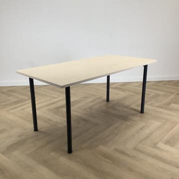 Eromes kantinetafel 160x80 cm, Ahorn blad  - antraciet poten, Ophalen of Verzenden, Gebruikt, Bureau