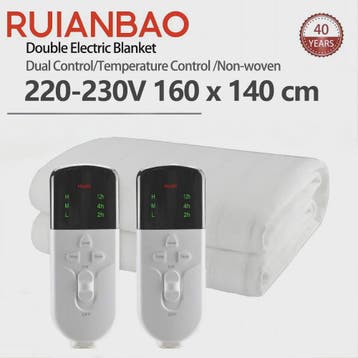 RUIANBAO Dubbele Elektrische Deken 160x140cm - Constante War, Verzenden, Nieuw