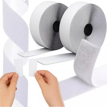 Ruhhy Zelfklevend Klittenband 5m x 2,5cm – Wit Haak & Lus., Ophalen of Verzenden, Nieuw