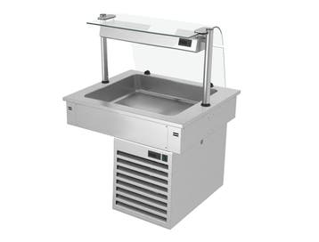 GGM Gastro | Drop-in koelbak - 800mm - +2 tot +8°C - 2x GN |, Verzenden, Nieuw in verpakking, Koelen en Vriezen
