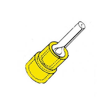 Adereindhuls | Velleman | Geel (4 - 6 mm², 10 stuks), Verzenden, Nieuw