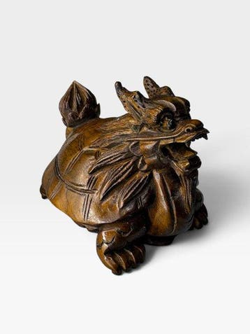 Netsuke van gesneden hout - Hout - ander