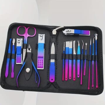 Professionele RVS Manicure & Pedicure Set (9-18 Stuks) met P, Verzenden, Nieuw