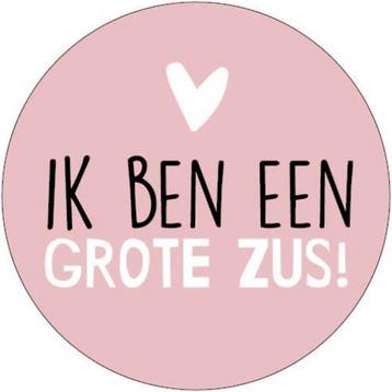 10x Sticker Ik Ben Een Grote Zus - Roze - Babyshower -, Verzenden, Nieuw