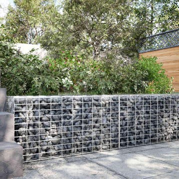 vidaXL Gabion met 5 mm Draad en 5x10 cm Gaas 50x50x50 cm, Tuin en Terras, Verzenden, Nieuw, IJzer