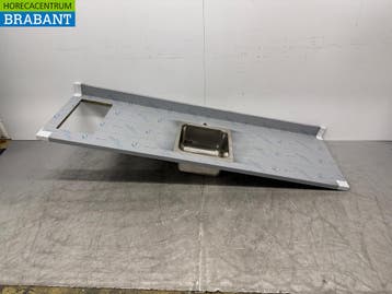 RVS Spoelblad met spoelbak 232 x 70 cm Horeca, Ophalen of Verzenden, Nieuw zonder verpakking