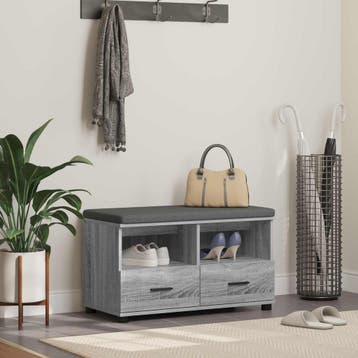 vidaXL Halbank Grijze Sonoma 80 x 38 x 46 cm, Verzenden, Nieuw