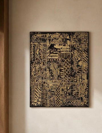 Nino Gobbis - Paneel - 80×45 cm. - Naaldhout