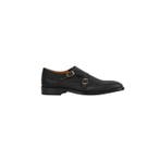 TESTONI - 8 UK - 42 IT - Black Double Monk Shoes Saffiano, Nieuw