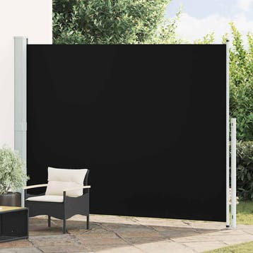 vidaXL Tuinscherm uittrekbaar 220x314 cm zwart, Verzenden, Nieuw