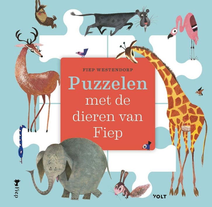 Boek: Puzzelen met de dieren van Fiep - (als nieuw), Boeken, Kinderboeken | Baby's en Peuters, Zo goed als nieuw, Verzenden