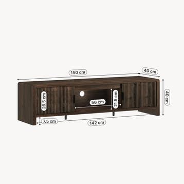 Tv-meubel Lukkodso 150x40x40 cm walnootkleurig [en.casa], Verzenden, Nieuw