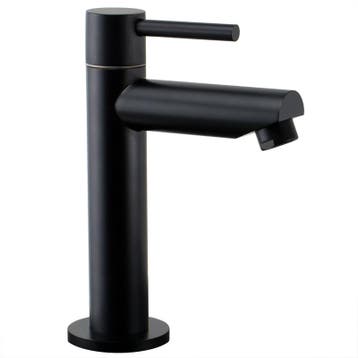 Toiletkraan rond mat zwart, Verzenden, Nieuw