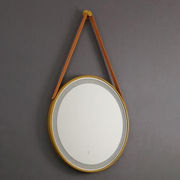 SALE - Kairo 80 x 80 - Goud - Spiegel - Rond -, Huis en Inrichting, Ophalen of Verzenden, Nieuw