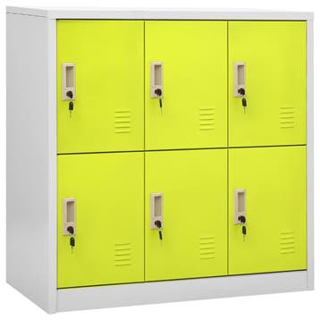 vidaXL Lockerkast 90x45x92,5 cm staal lichtgrijs en groen, Huis en Inrichting, Kasten | Lockerkasten, Verzenden, Nieuw