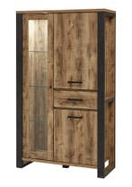 Combikast Obdam - vitrinekasten, Nieuw, Overige materialen