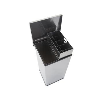 Carro-Lift afvalbak Recycling 2x52,5 - Mat RVS, Verzenden, Nieuw