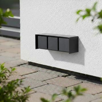 Buiten Wandstopcontact 3 Zwart Decoratie Buitenstopcontact, Zwart, Overige materialen, Verzenden, Nieuw