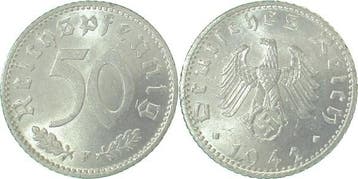 Duitsland 50 Pfennig 1942 F prfr J 372 aluminium, Verzenden