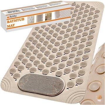 Ruhhy Anti-Slip Bad- & Douchemat – Beige – Massagefunctie,, Ophalen of Verzenden, Nieuw