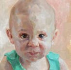Baby portret in opdracht, Maakt ook portretten, Uitvoerende kunsten