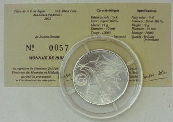 France Frankreich 1/4 Euro 2002 17 Fifa voetbal-weltmeist..., Postzegels en Munten, Verzenden