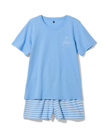 HEMA Nijntje damesshortama jersey strepen blauw, Verzenden, Blauw