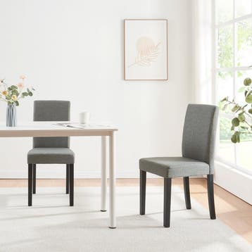 Eetkamerstoel set van 2 Hamburg eetkamerstoelen lichtgrijs e, Verzenden, Nieuw
