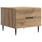 vidaXL Salontafel Artisanaal eiken 49 x 50 x 40 cm Bewerkt, Verzenden, Nieuw, 50 tot 100 cm, Minder dan 50 cm