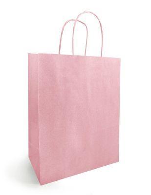 Papieren draagtas gedraaid handvat Licht Roze, Ophalen of Verzenden, Nieuw, Overige typen