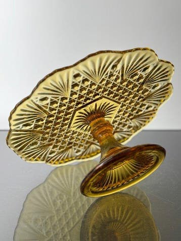 Taartstandaard - Glas - Taartplateau amberkleurig